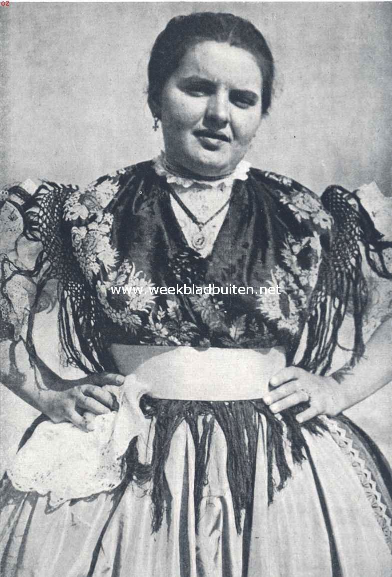 In Oost- en West-Hongarije. Dorpsschoone in de buurt van Kapuv�r