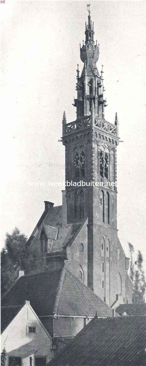 De toren de v.m. O.L. Vrouwekerk te Edam, na de restauratie