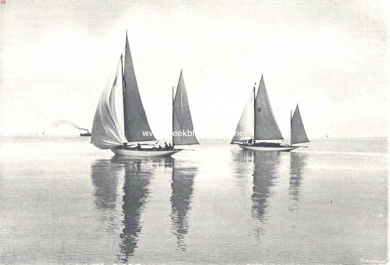 Holland-Waterland. Zeilend op spiegelglad water