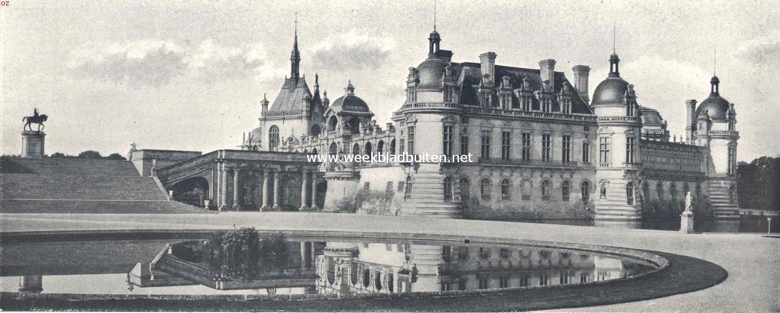 Het kasteel Chantilly. Gezien van het noord-oosten