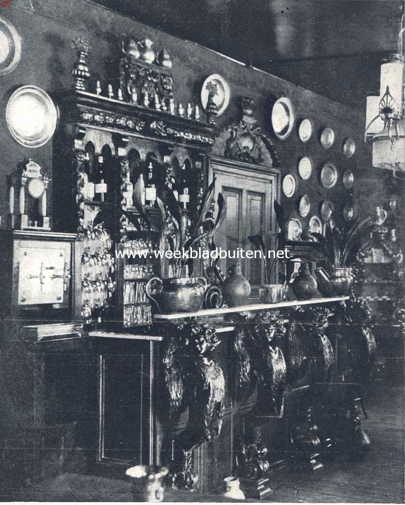 Een kunstzinnige kastelein. Buffet in caf� 