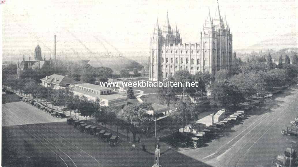 De staat Utah. Temple Square te Salt Lake City