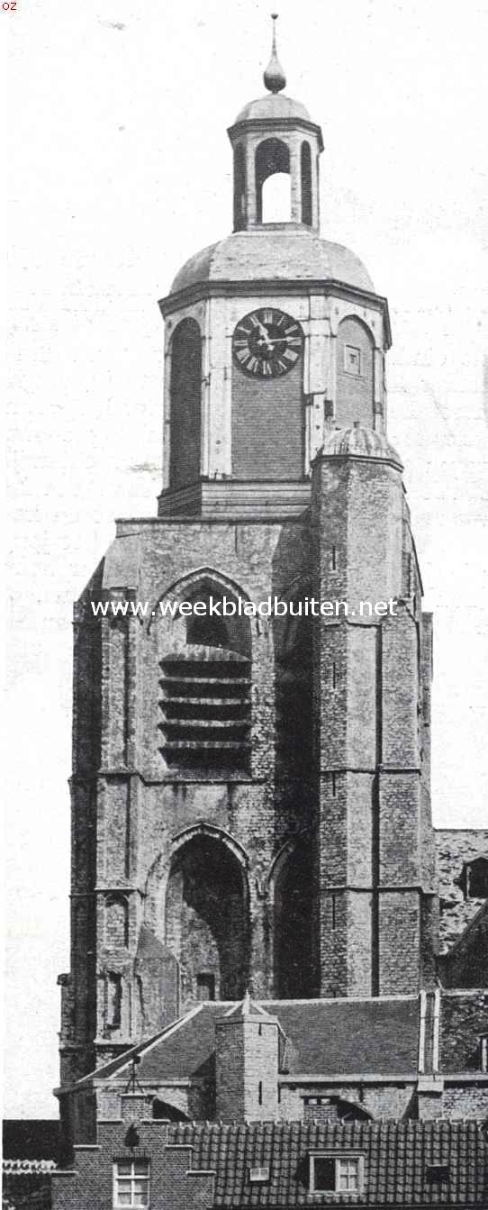 De toren der Ned. Herv. Kerk te Bergen op Zoom