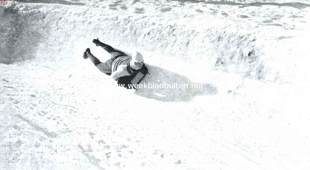 Wintersport in hooge regionen. In de bocht