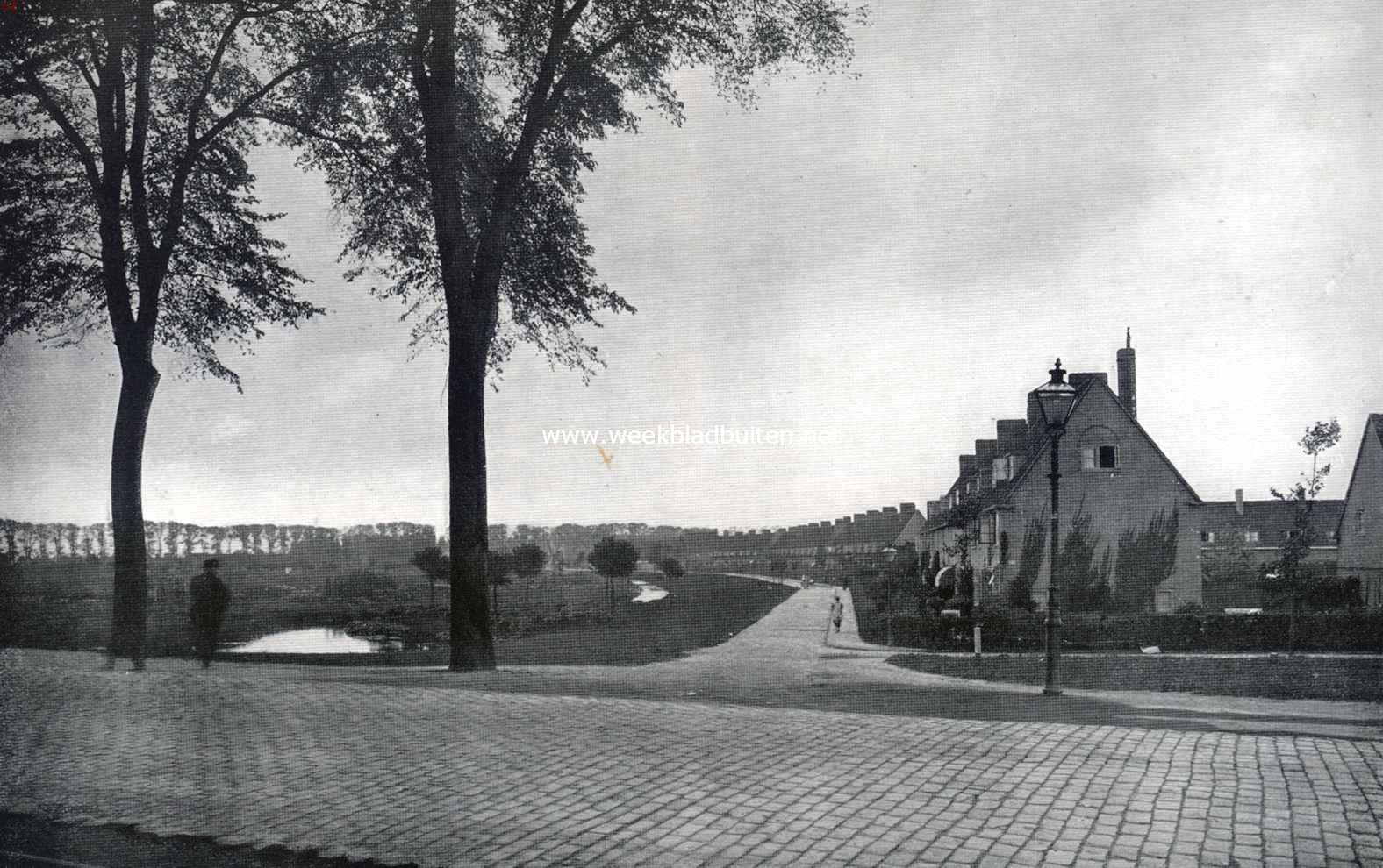 Gezicht op het tuindorp Vreewijk te Rotterdam