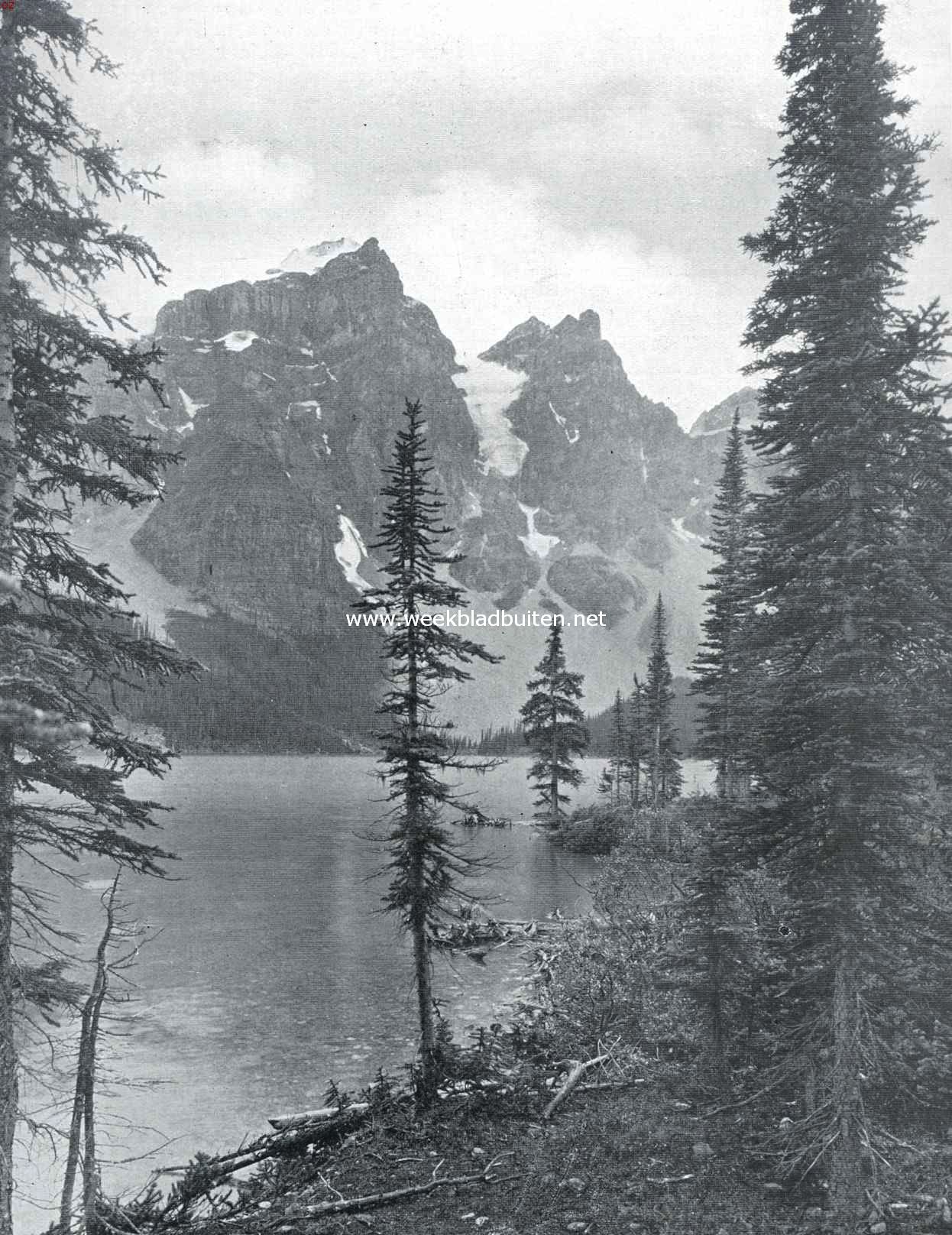 Het Moraine-meer in het Canadeesche Banff National Park