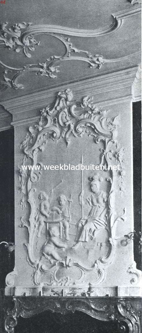 De Fundatie der Vrouwe van Renswoude te Delft. Schoorsteenboezem in de v.m. regentenkamer