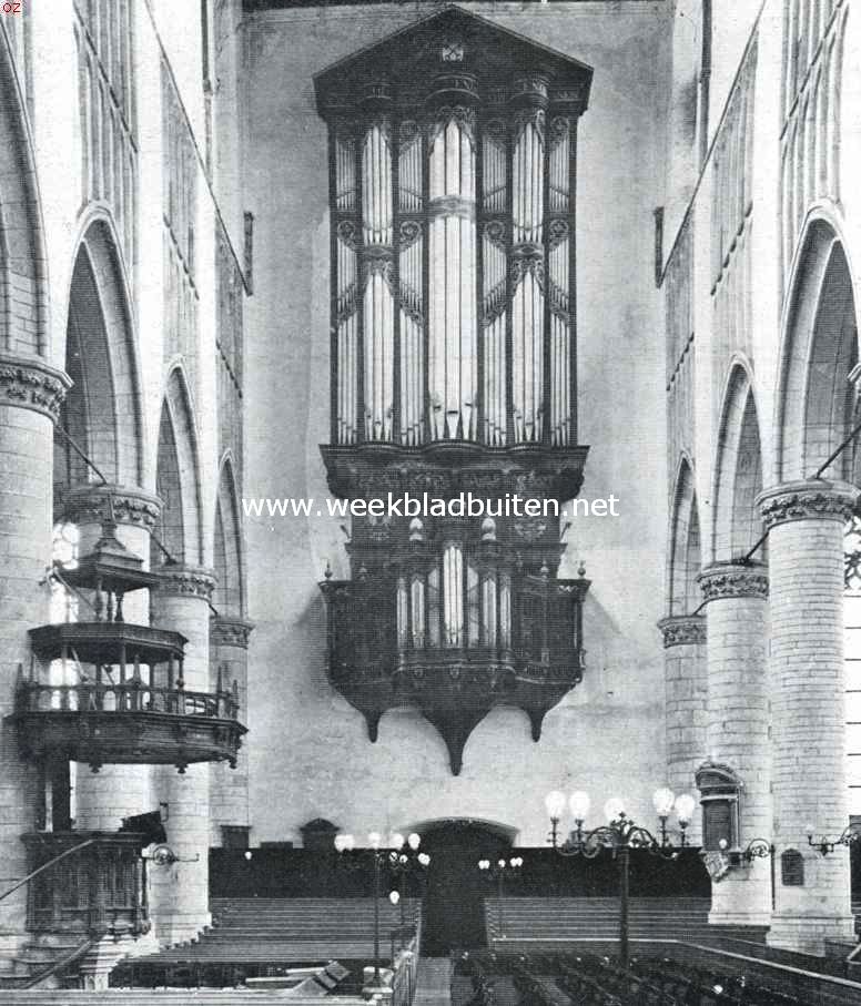 Twee vermaarde kerken van Leiden. Het orgel in de Pieterskerk