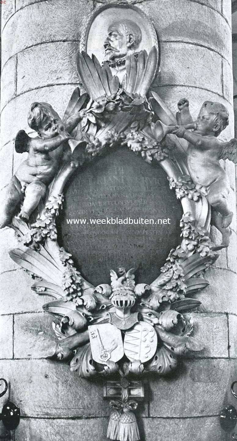 Het monument voor Pieter Adriaansz. Van der Werf in de Hooglandsche Kerk