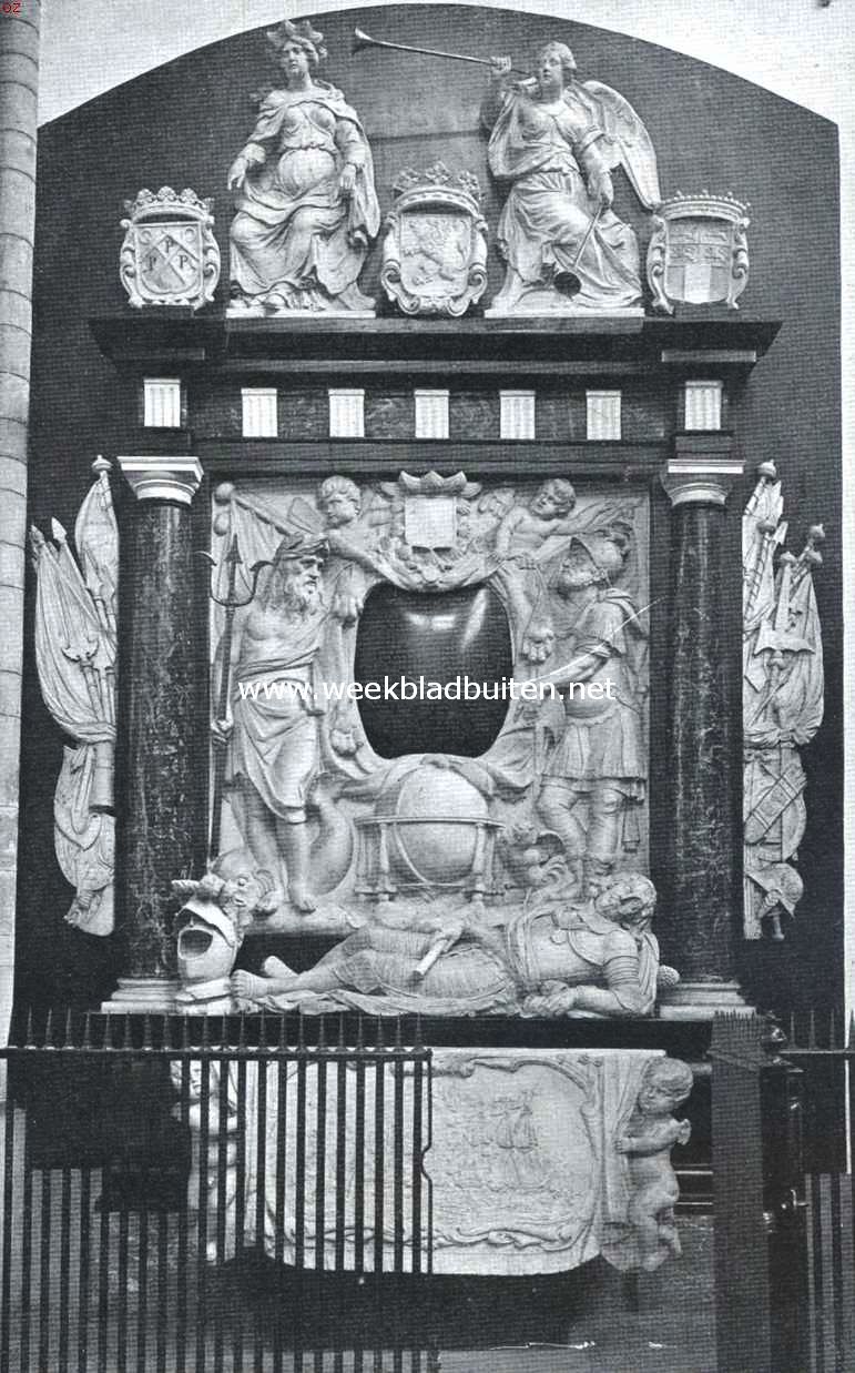 De St. Laurenskerk te Rotterdam. Grafmonument van Witte Cornelisz. De Witt