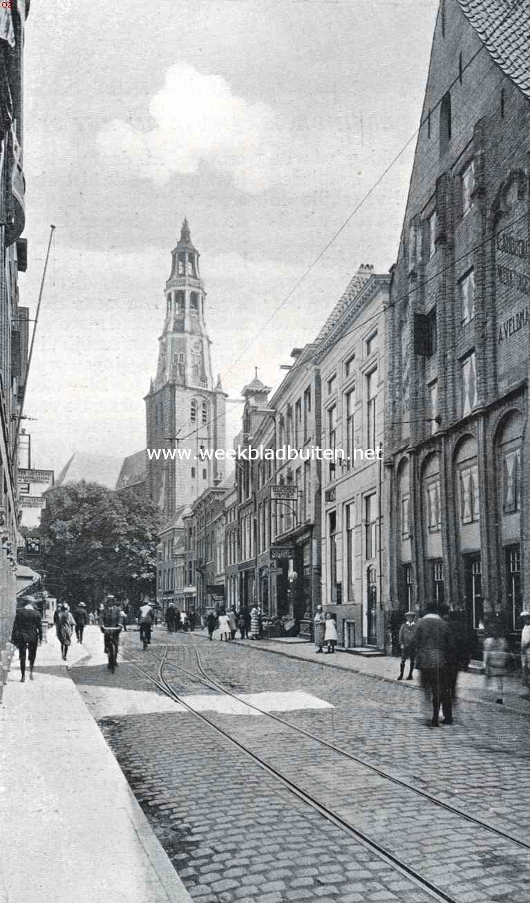Groningen. Brugstraat met A-Toren