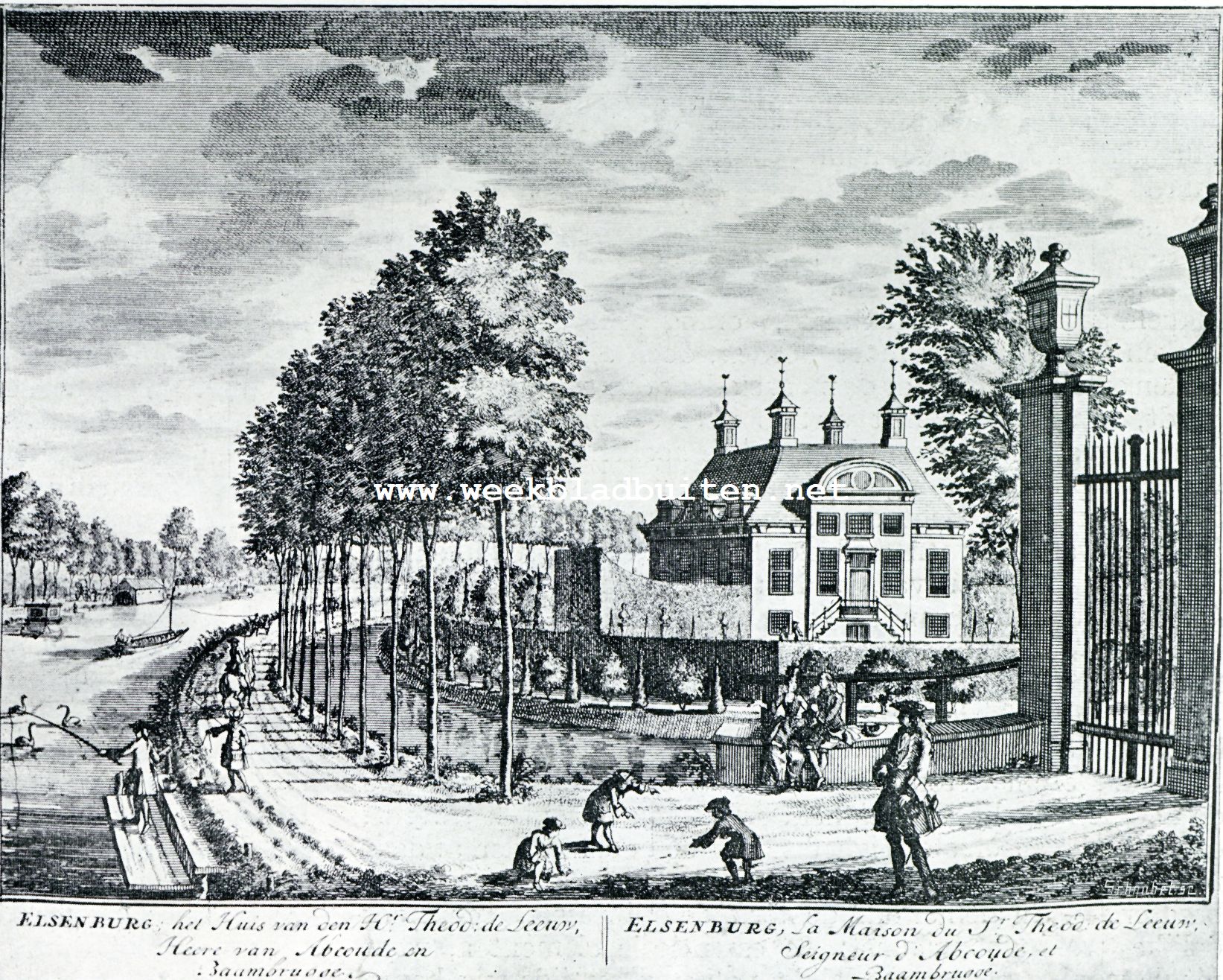 De ontwikkelingsgeschiedenis van het Hollandsche landhuis. Het landhuis Elzenburg aan de Vecht bij Maarssen. Uit: 