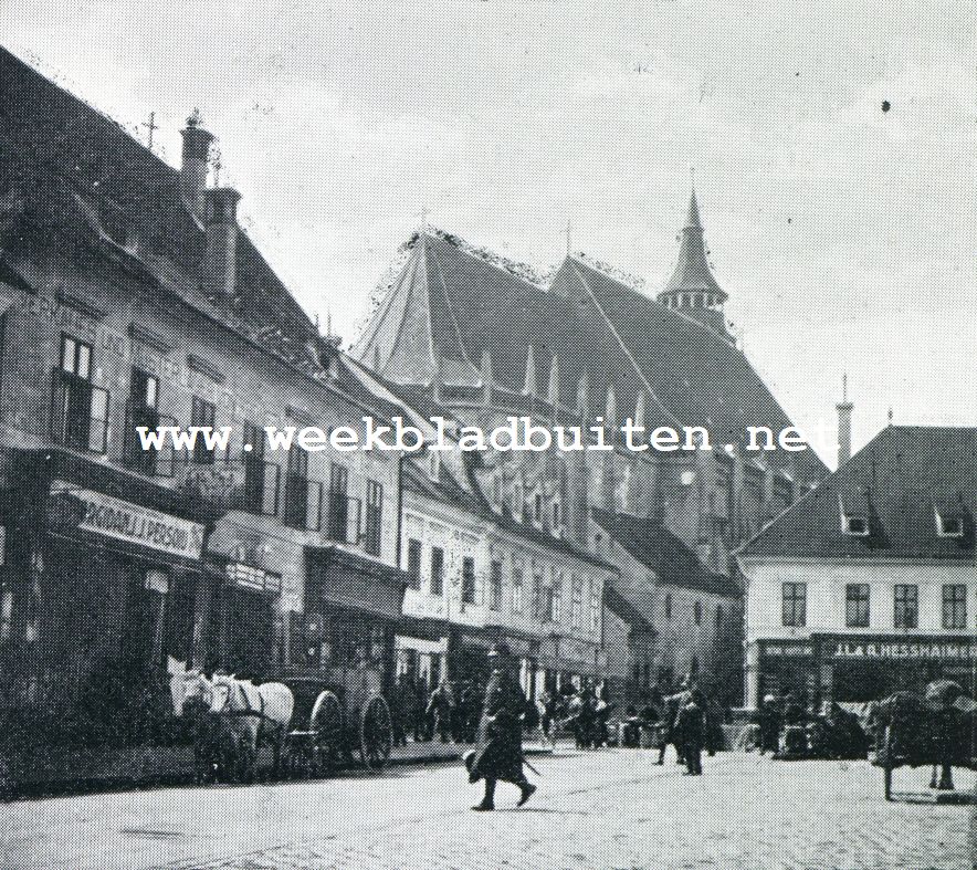 Roemeni. De Groote Kerk te Brasov (vroeger Kronstadt in Hongarije)