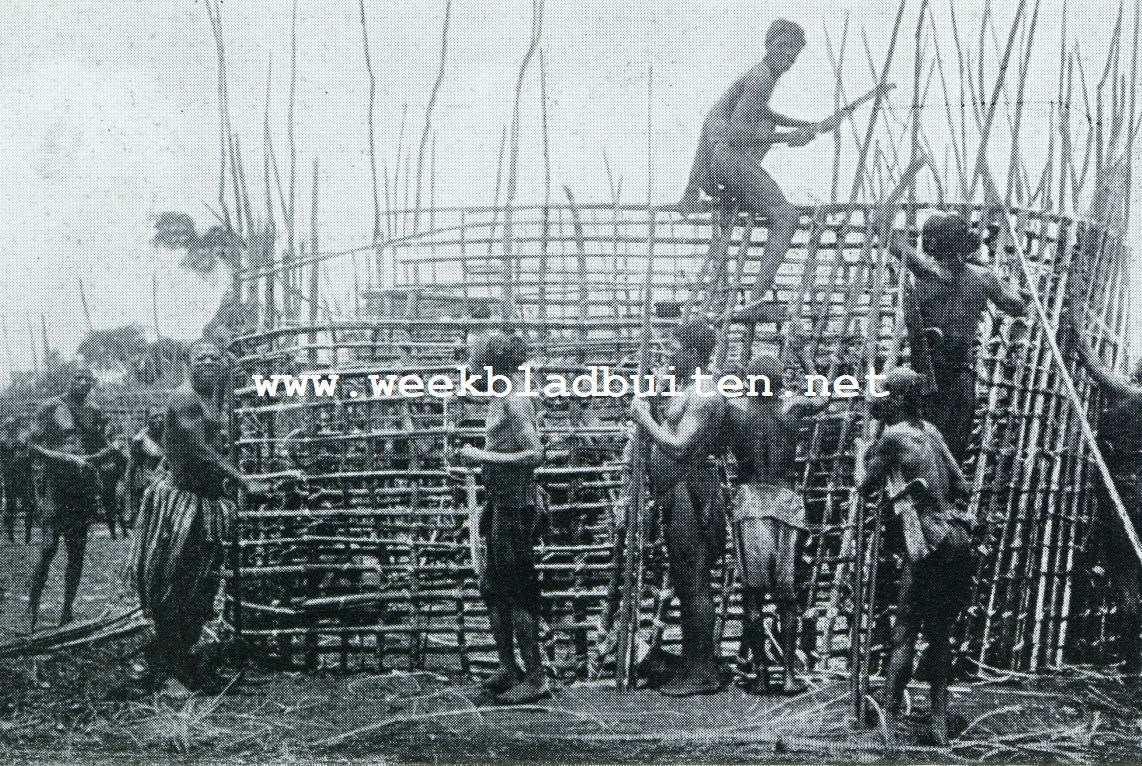 Een reis door Kameroen. Huisbouw in het grasland