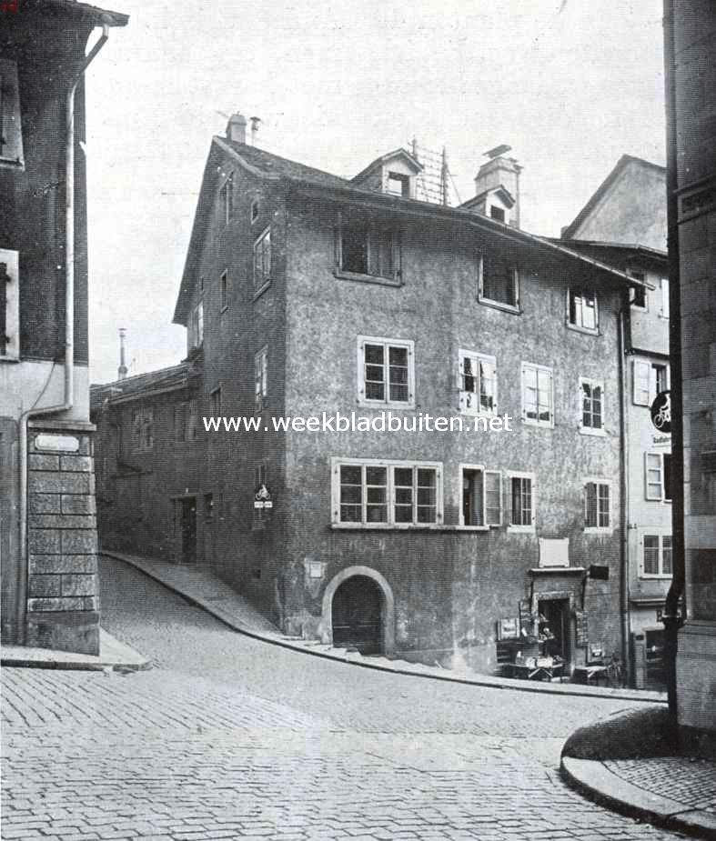 De eerste ambtswoning van Zwingli in de Kirchgasse te Zrich