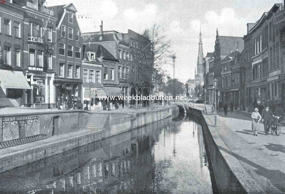 Bij het vijfhonderdjarig jubileum van Leeuwarden. Leeuwarden, over de kelders, gezien van de Brol af