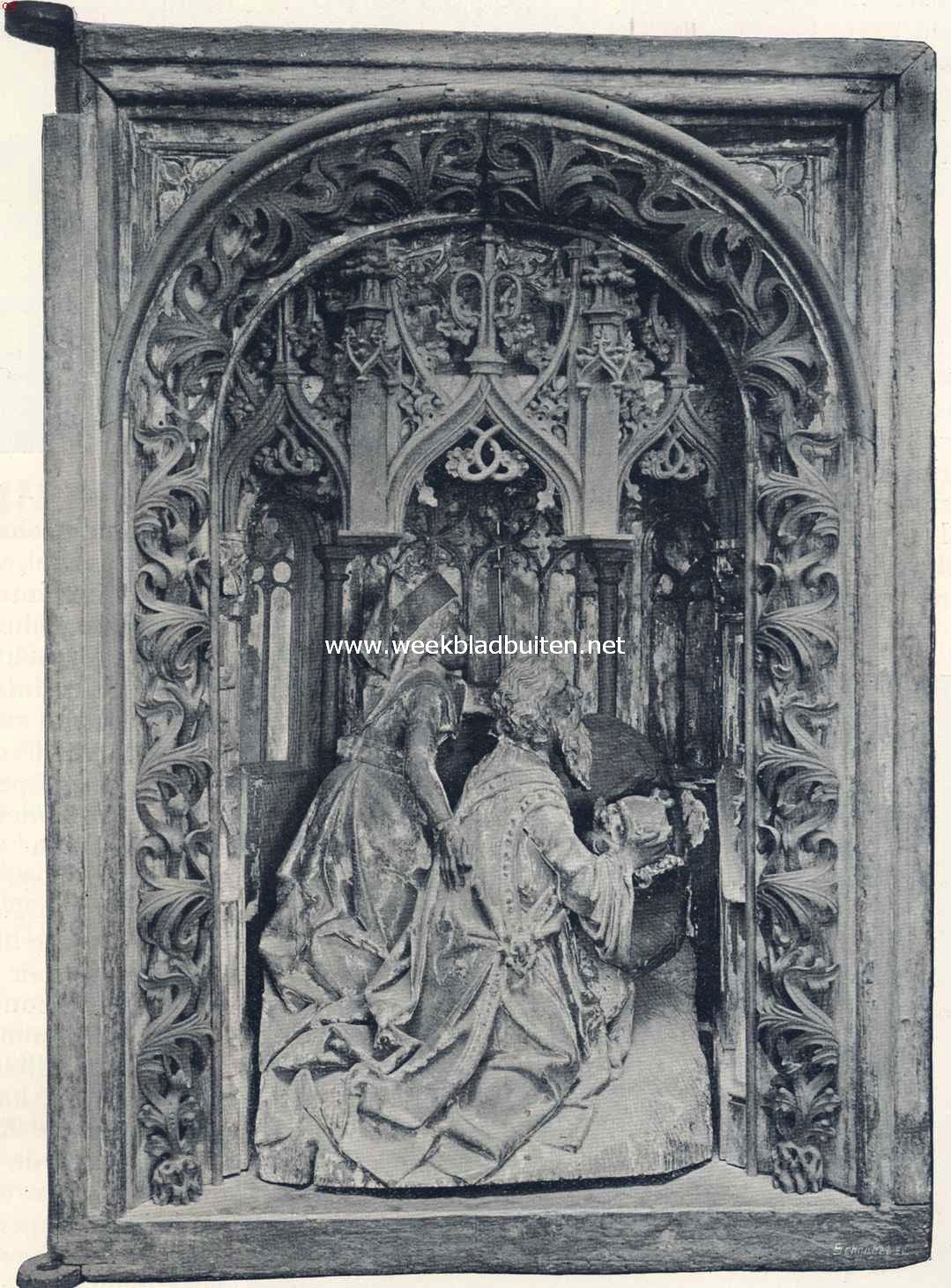 De illustere Lieve-Vrouwe-Broederschap te 's Hertogenbosch. Houtsnijwerk uit de XIIIe eeuw, in het bezit der broederschap