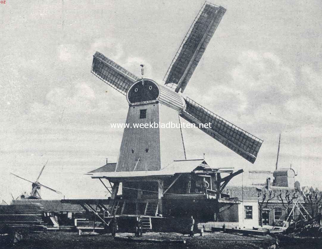 Molens. Paltrokmolens. Die vroeger te Amsterdam bestonden: links 