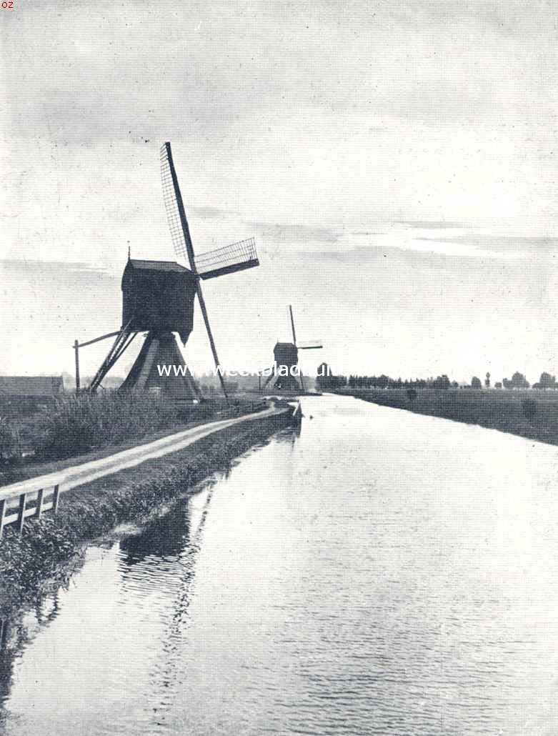 Molens. Wipmolen aan de Schelluinsche Vliet (Alblasserwaard)