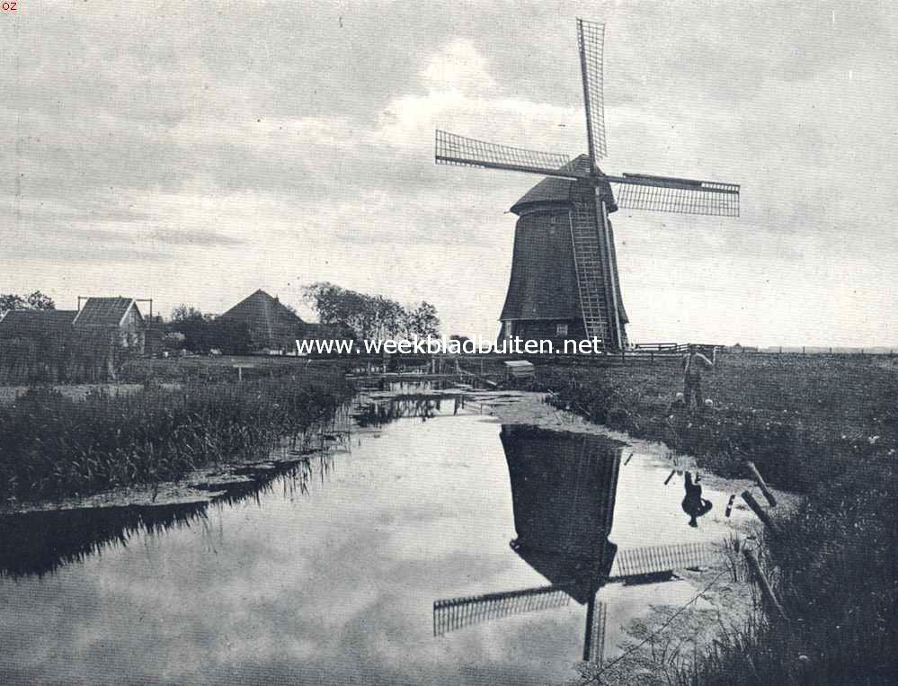Molens. Achtkantige bovenkruier in de Egmonder Meer