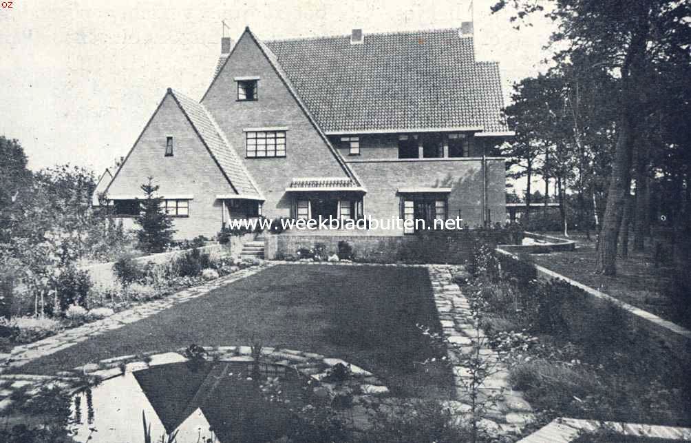 Achterzijde van een landhuis op Crailoo-Blaricum (Architect F. Hausbrand)