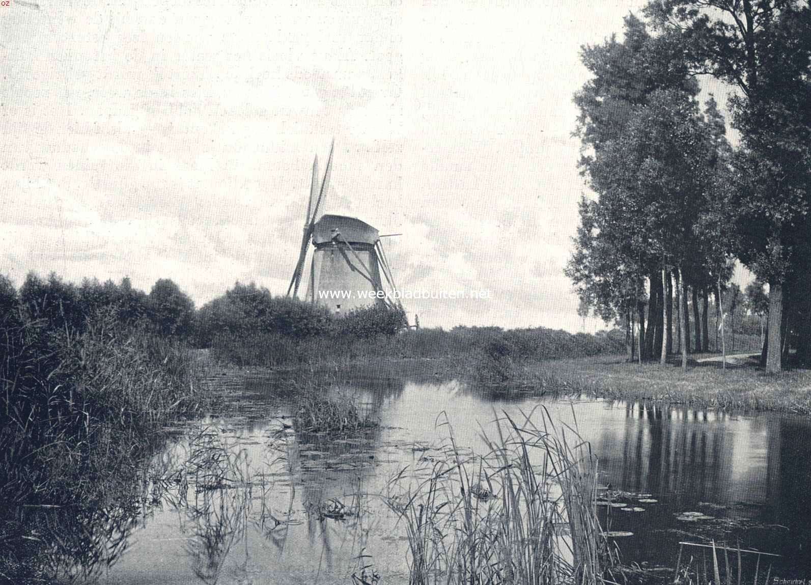 Molens. Achtkantige bovenkruier aan het Gein