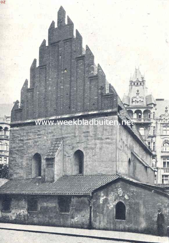 Voorgevel der synagoge te Praag