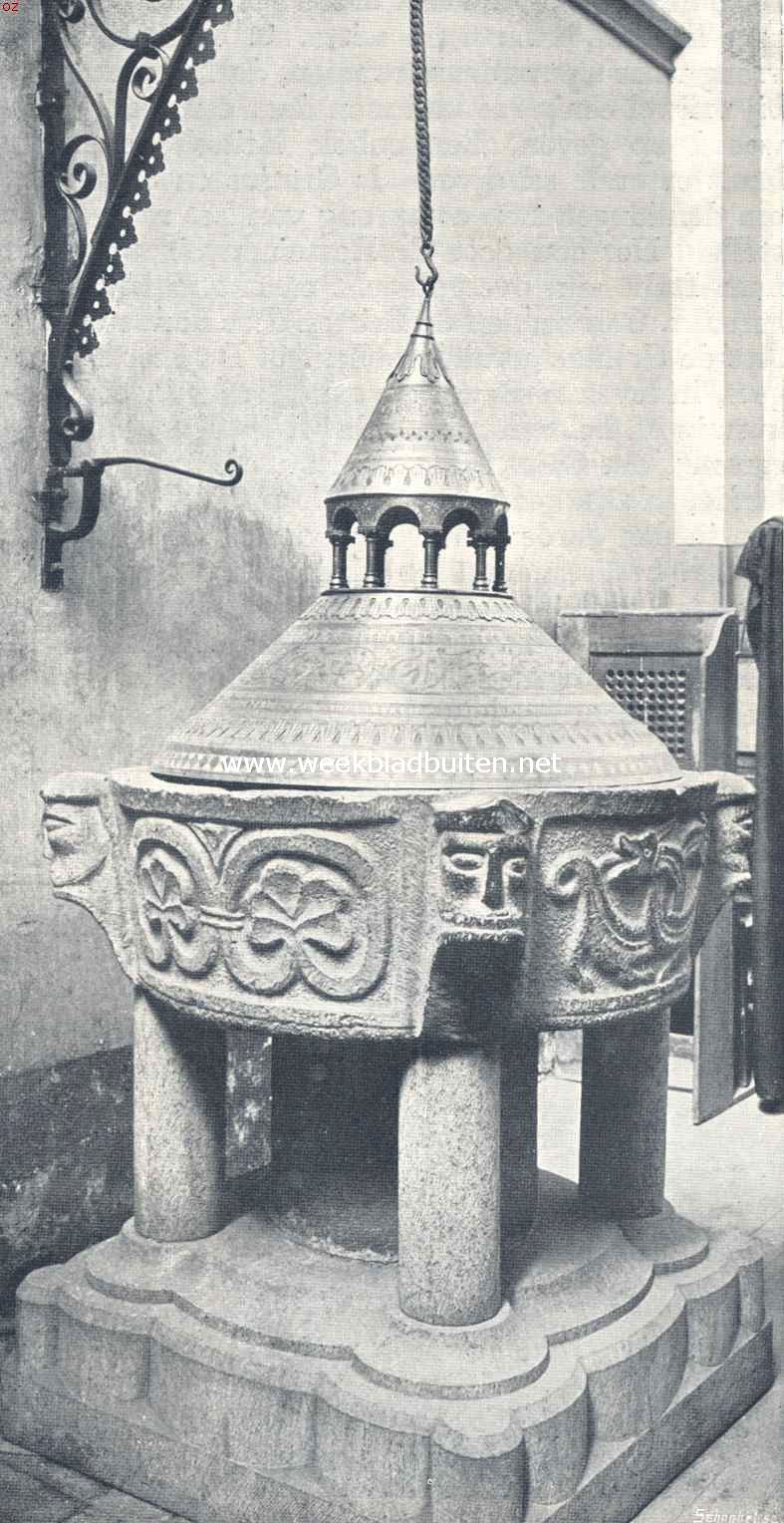 Romaansch doopvont in de kerk te Horst (L.)
