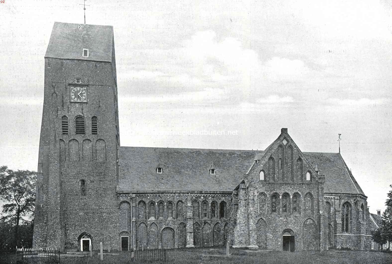 De kerk te Stedum, dateerend uit de 13e eeuw, doch in later tijden verbouwd en vergroot